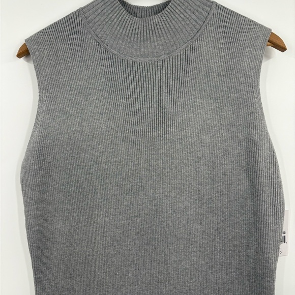 Ophelia Roe Grey Ribbed Sweater Midi Dress | XL - Picture 3 of 6